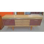 LATE 20TH CENTURY COCKTAIL CABINET / SIDEBOARD WITH FALL FRONT,