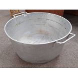 VERY LARGE ALUMINIUM POT/ BATH WITH HANDLES,