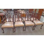SET OF 8 19TH CENTURY MAHOGANY DINING CHAIRS ON BALL & CLAW SUPPORTS INCLUDING 2 ARMCHAIRS