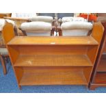 OAK OPEN BOOKCASE,