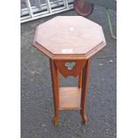 ARTS & CRAFTS STYLE OAK PLANT STAND,