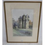 JACKSON SIMPSON CRAIGIEVAR CASTLE SIGNED FRAMED WATERCOLOUR 45CM X 32CM