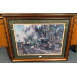 FRAMED PRINT BY TERENCE CUNEO - CATHEDRALS EXPRESS - 52 X 77 CM