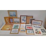 LARGE SELECTION PICTURES INCLUDING WATERCOLOURS, PRINTS,