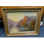 DAVID WATT, ON THE TEITH, SIGNED, GILT FRAMED OIL PAINTING,