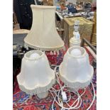 3 WHITE HARDSTONE TABLE LAMPS AND ONE OTHER -4-