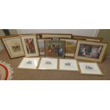 LARGE SELECTION OF FRAMED PRINTS AND ENGRAVINGS TO INCLUDE: JOHN CAPPELANO - AMERICAN