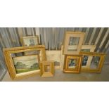 GOOD SELECTION OF VARIOUS GILT PICTURE FRAMES & FRAMED PRINTS, INCLUDING W RUSSELL FLINT,