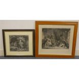 LOT WITHDRAWN 'HIGHLAND HOSPITALITY' MAPLE FRAMED PRINT OF ENGRAVING,