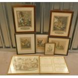 SELECTION OF VARIOUS FRAMED ENGRAVINGS OF FRENCH LADIES & GENTLEMEN, ETC.