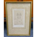 LAURENCE S LOWRY - (ARR) PRELIMINARY SKETCH FOR WOMAN WITH BEARD FRAMED LIMITED EDITION PRINT OF