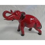 ROYAL DOULTON FLAMBE FIGURE OF AN ELEPHANT,