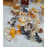 SELECTION OF PORCELAIN DOGS INCLUDING SYLVAC DACHSHUNDS,