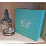 BOXED BESWICK WARE CANCARA THE BLACK HORSE FIGURE ON STAND Condition Report: Figure