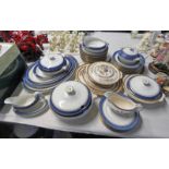 BOOTHS BLUE & GILT DINNER WARE & WASHINGTON INDIAN TREE DESIGN DINNER WARE