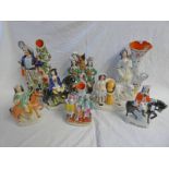 SELECTION OF SCOTTISH POTTERY FIGURES INCLUDING 19TH CENTURY,