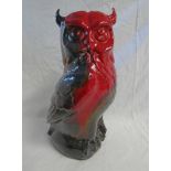 ROYAL DOULTON FLAMBE FIGURE OF AN OWL,