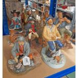 6 ROYAL DOULTON FIGURES INCLUDING 'THE SEAFARER', 'DICK TURPIN', 'DREAM WEAVER', 'VIKING',