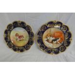 2 LIMITED EDITION CAVERSWALL PLATES WITH CANINE DECORATION, DIAMETER 25.