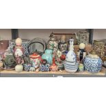 LOT WITHDRAWN - LARGE SELECTION OF ORIENTAL WARE INCLUDING BLUE & WHITE WARE,