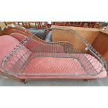 DECORATIVE WIRE WORK WROUGHT METAL GARDEN SEAT