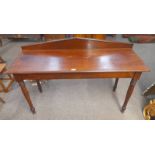 19TH CENTURY MAHOGANY HALL TABLE ON TURNED SUPPORTS,