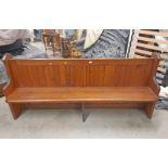 PINE CHURCH PEW 214 CM WIDE