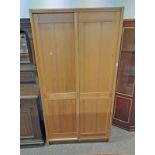 PINE 2 DOOR SLIDING WARDROBE,