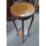 INLAID MAHOGANY PLANT STAND,