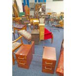 CHILD'S OAK DRESSING TABLE WITH MIRROR & 4 DRAWERS