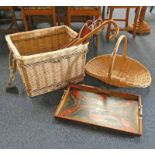 WICKER LOG BASKET,