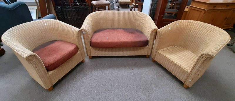 3 PIECE WICKER SUITE