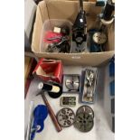 SELECTION OF WATCH REPAIR AND MINIATURE LATHE PARTS IN ONE BOX