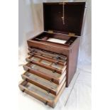 6 DRAWER TRAVELLING MEDICAL CABINET WITH LIFT-UP LID