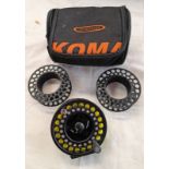 VISION KOMA 4 1/4" REEL WITH TWO SPOOLS IN A KOMA CASE