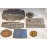 SELECTION OF SIGNS / PLAQUES TO INCLUDE AMES CROSTA MILLS & CO LTD DANGER SIGN,