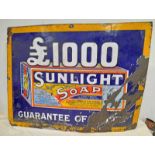 ENAMEL SIGN '£1000 SUNLIGHT SOAP' 69 X 91.