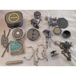 YOUNG & SONS RAPIDEX REEL, INTREPID JUNIOR SPINNING REEL, HARDY BROS LTD, CLAMPS,