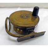 3 7/8" MALLOCH'S PATENT BRASS SIDE-CASTING REEL