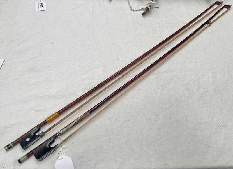 VIOLIN BOW BY BAUSCH AND ONE OTHER BOW BY FRIEDRICH GLASS -2-