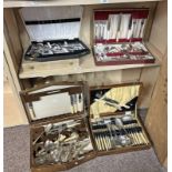 VARIOUS CASED SETS OF CUTLERY