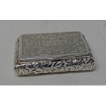 19TH CENTURY CHINESE SILVER SNUFF BOX WITH FOLIATE DECORATION BY WOSHING SHANGHAI CIRCA 1890 - 5.