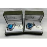 PAIR CHRISTOFLE SILVER PLATED FISH IN FITTED BOXES