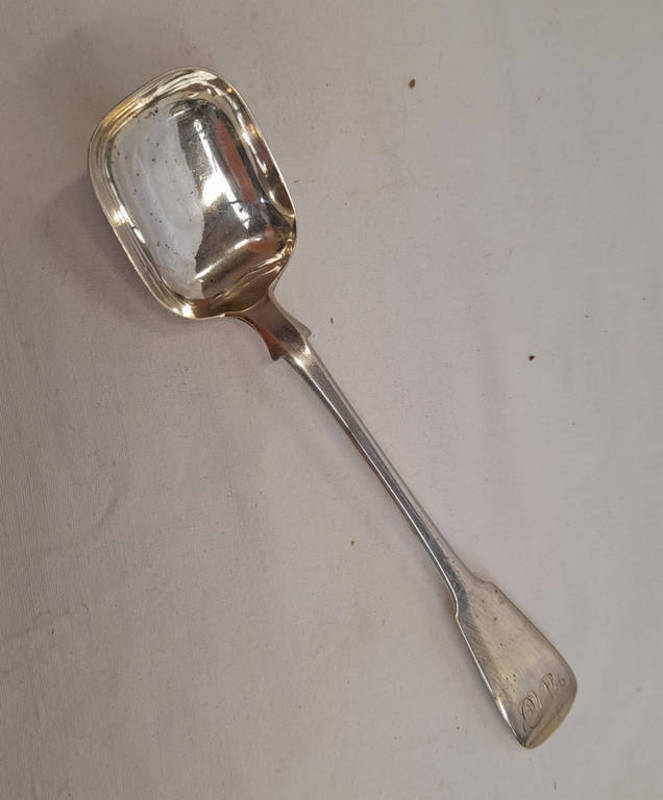SCOTTISH PROVINCIAL SILVER FIDDLE PATTERN JAM SPOON BY ALEXANDER CAMERON DUNDEE CIRCA 1820