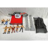 SELECTION OF WWE WRESTLING FIGURES AND RING INCLUDING TRIPLE H, RANDY ORTON,