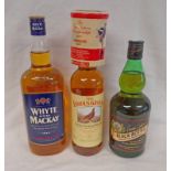 3 BOTTLES BLENDED WHISKY : WHYTE & MACKAY - 1 LITRE,