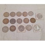 16 X US SILVER DOLLARS TO INCLUDE 1899-0, 6 X 1921 EXAMPLES (MULTIPLE MINTS),