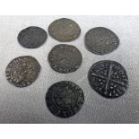 7 X EDWARD I (1272-1307) SILVER PENNIES,