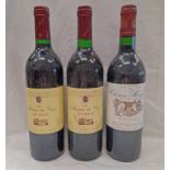 3 BOTTLES : 2 BOTTLES MARQUIS DU GREZ 1990 BUZET & 1 BOTTLE CHATEAU BAUVALLON 2005 BORDEAUX