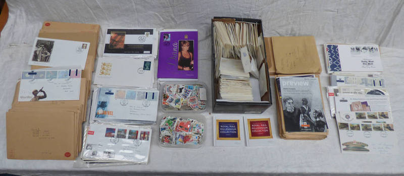 COLLECTION OF VARIOUS GB STAMPS, FDC'S ETC TO INCLUDE PRESTIGE BOOKLETS, PRESENTATION PACKS,